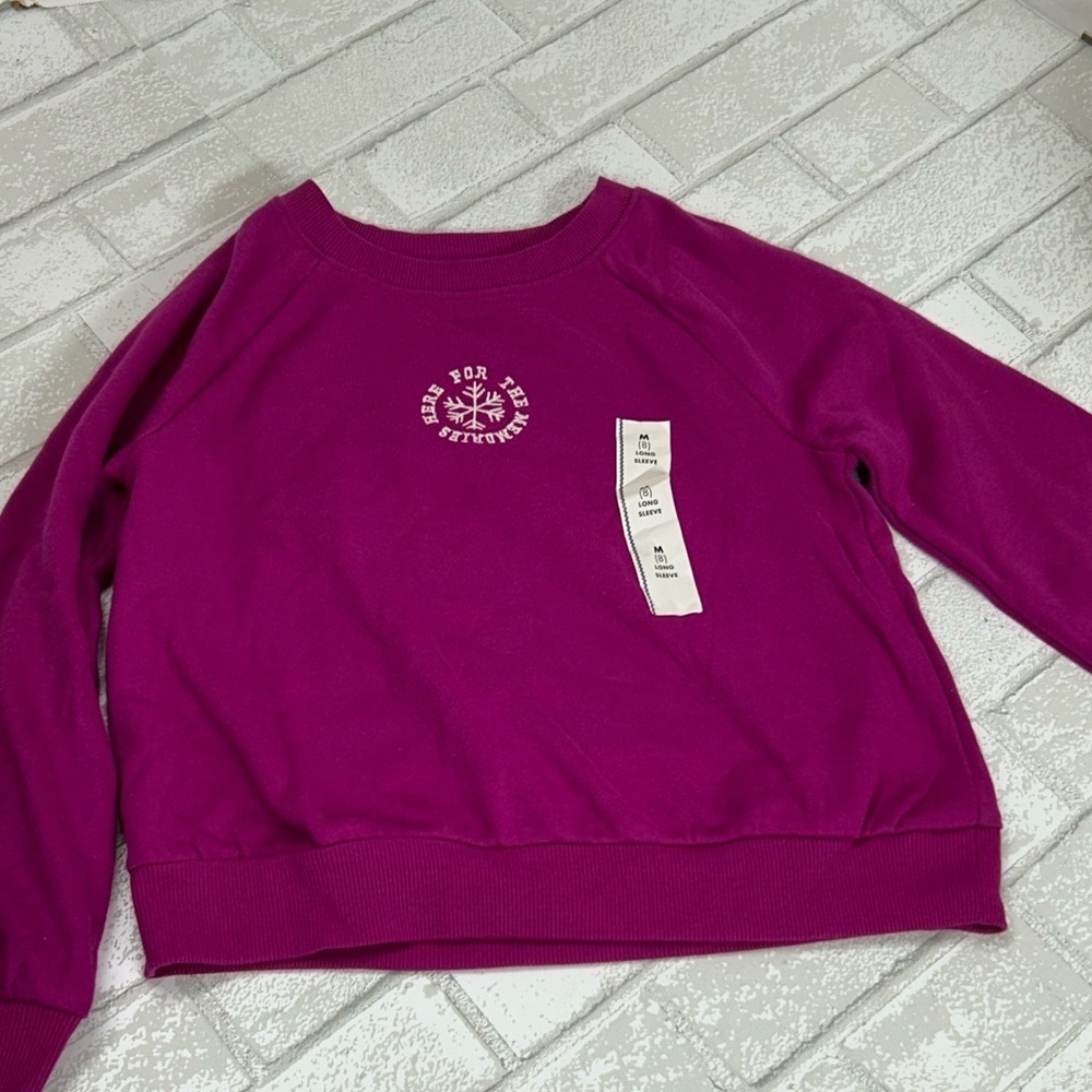 Cat & Jack Women's Fuchsia Crew Neck Sweater